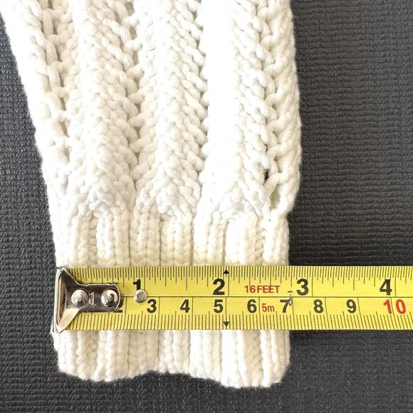 Haven Well Within Open Stitch Johnny Collar Cotton Blend Knit Sweater White - Picture 12 of 13